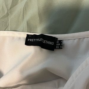 PLT Size 0 White Off-The-Shoulder Crop Top